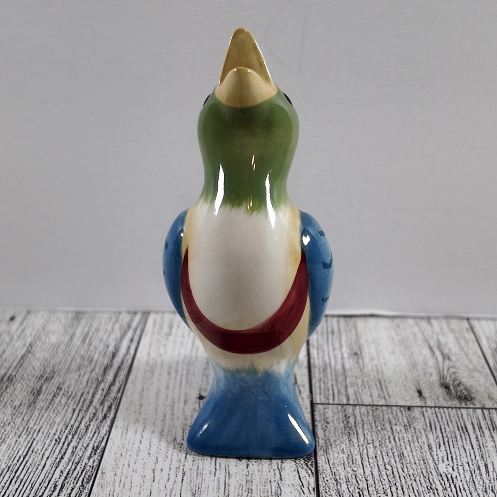Pfaltzgraff Pie Bird Vent Stoneware Green Blue Ceramic Pistollet Pie Vent 4.25"